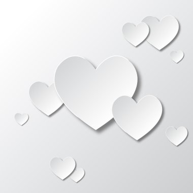 beyaz kağıt Kalpler