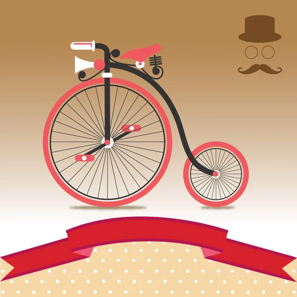 Vintage Bicycle Illustration — Stock Vector