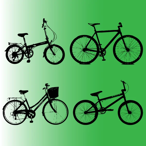 Bisiklet öğesine siluetleri