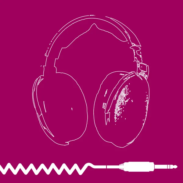 Kulaklık anahat tasarlamak vektör