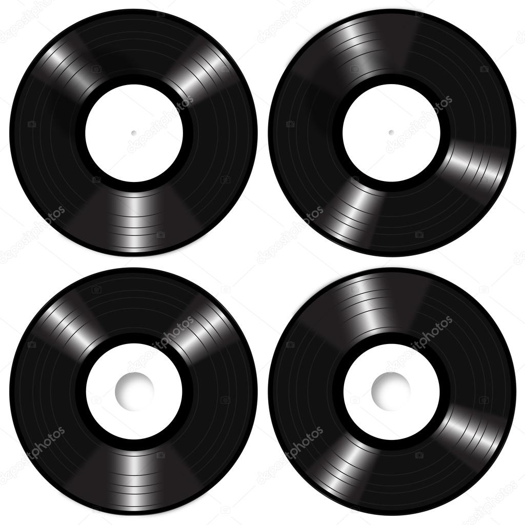 Lp Vinyl Records Mockup Vector