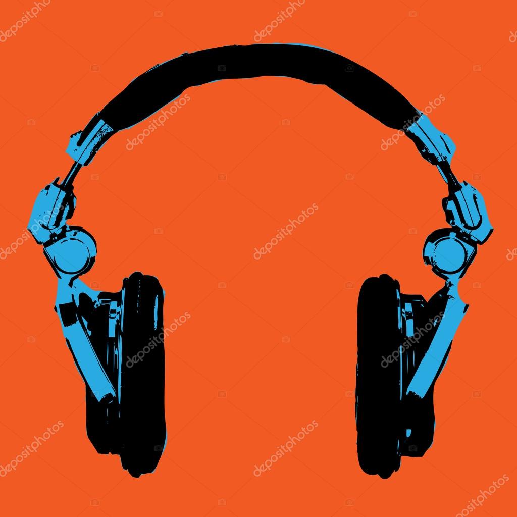 Headphones Pop Art Dj Style
