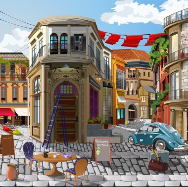 Resim cephe, cephe desen, el ile çizim