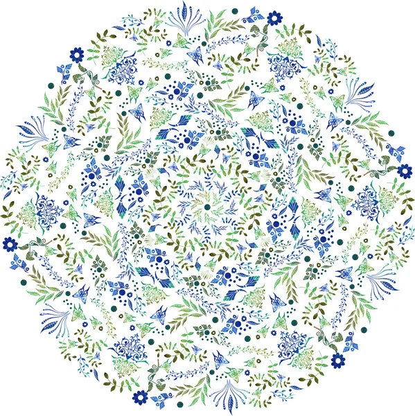Yağlı boya ile parlak arka plan resmi. Renkli mozaik. Çiçek desenli süsleme. yağlı boya. Desen çiçekler, yağlı boya ile boyanmış.