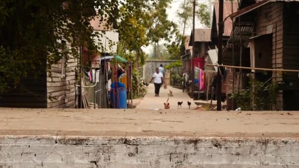 Februari 27 2016 Yangon, Myanmar. Treinstations van circulaire weg - paar video's reeks — Stockvideo