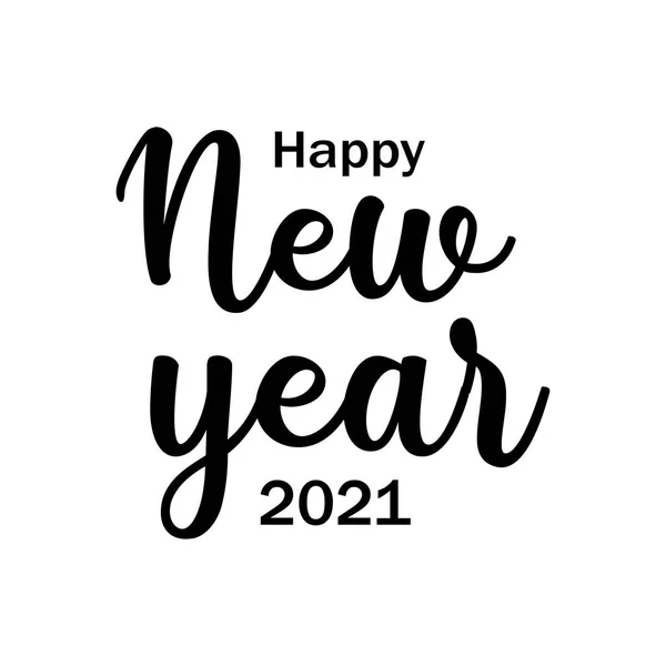 2021年新年快乐 字母文字 矢量说明 — 图库矢量图片