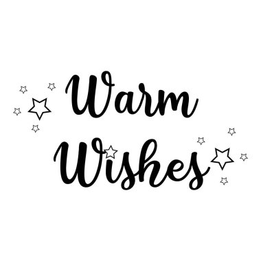 Modern fırça kaligrafisi. Elle çizilmiş sıcak dilekler. Tebrik kartları, parti davetiyeleri, posterler, çıkartmalar için mükemmel..