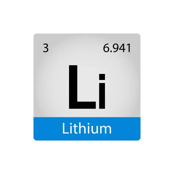 Tabela Periódica Elemento Lítio Conceito Química Ilustração Vetorial Perfeita Para —  Vetores de Stock