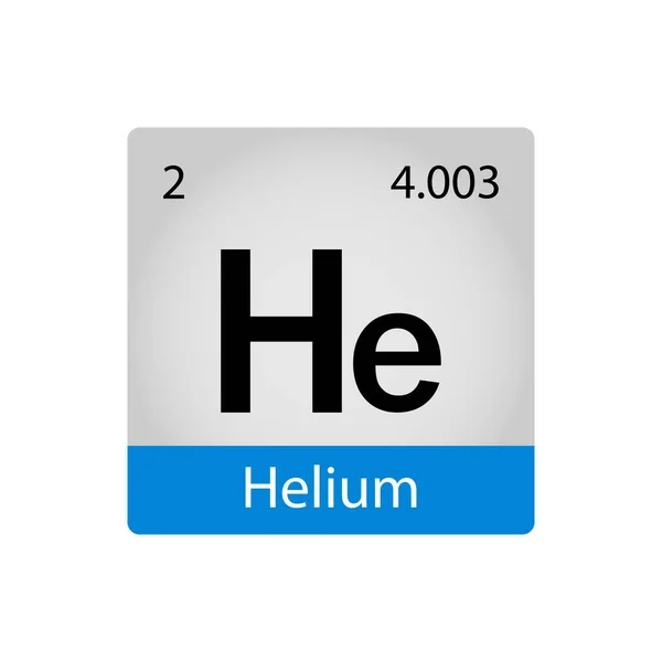 Tabela Periódica Elemento Hélio Conceito Química Ilustração Vetorial Perfeita Para — Vetor de Stock