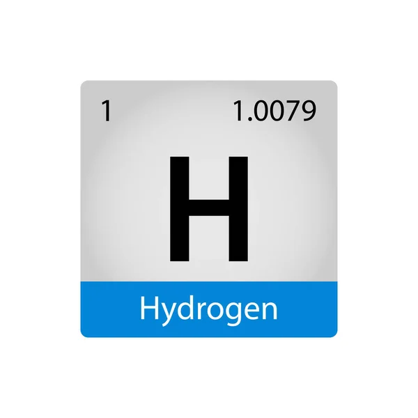 Hidrogénelem Periódusos Táblázata Kémiai Fogalom Vektor Illusztráció Tökéletes Kártyák Plakátok — Stock Vector