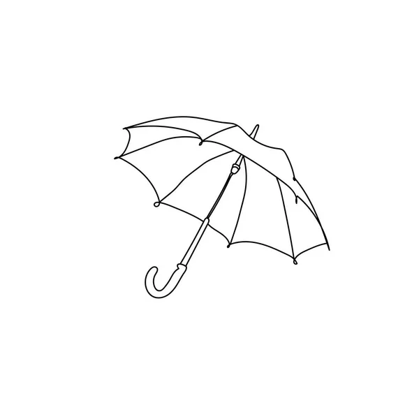 Kontinuerlig Linje Ritar Moderna Paraply Vektor Illustration Perfekt För Gratulationskort — Stock vektor