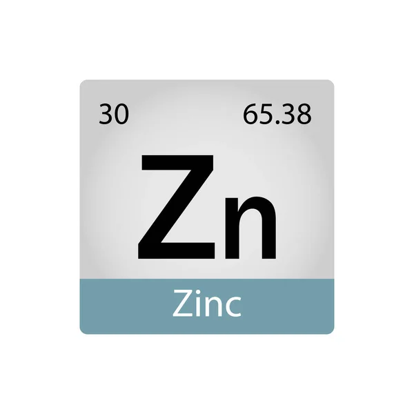 Elemento Químico Tabla Periódica Elementos Zinc Concepto Químico Ilustración Vectorial — Archivo Imágenes Vectoriales