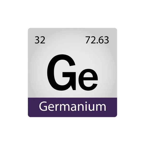 32個の化学元素 ゲルマニウム元素周期表 化学の概念 カード ポスター ステッカーに最適なベクトルイラスト — ストックベクタ