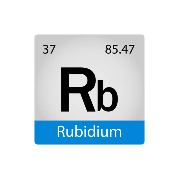 Pierwiastków Chemicznych Układ Okresowy Pierwiastka Rubidu Koncepcja Chemiczna Ilustracja Wektor — Wektor stockowy