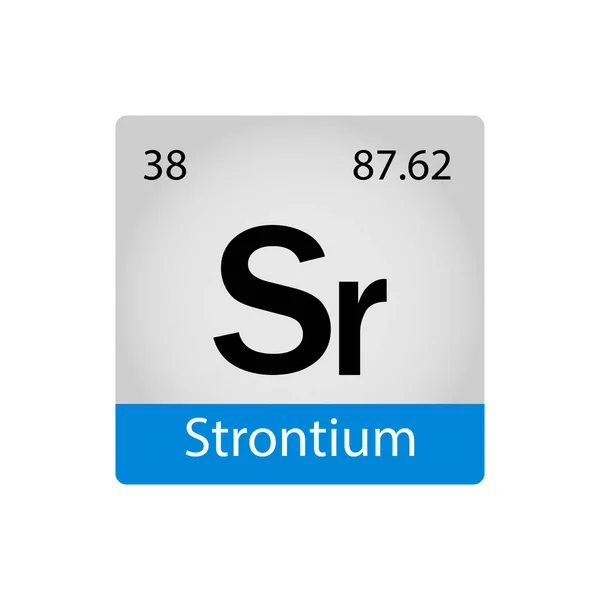 Chemie Element Periodensystem Der Strontiumelemente Chemie Konzept Vektor Illustration Perfekt — Stockvektor