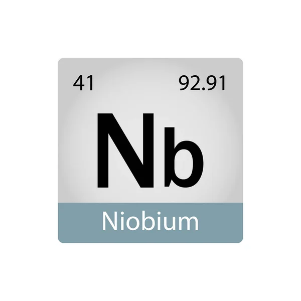 Chemistry Element Niobium Element Periodic Table Chemistry Concept Vector Illustration — Stock Vector