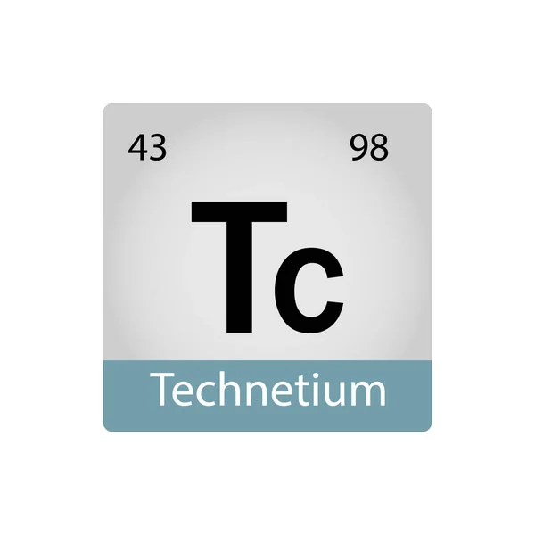 Kimya Elementi Teknetyum Elementi Periyodik Tablo Kimya Konsepti Vektör Illüstrasyonu — Stok Vektör