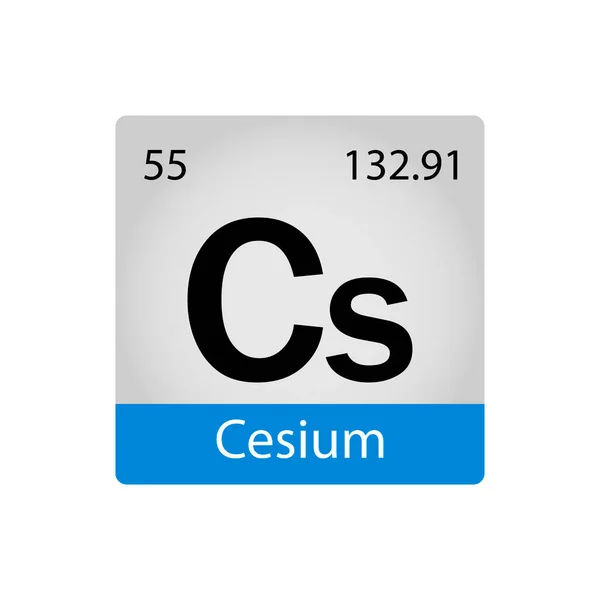 Chemistry Element Cesium Element Periodic Table Cadmium Concept Vector Illustration — 图库矢量图片