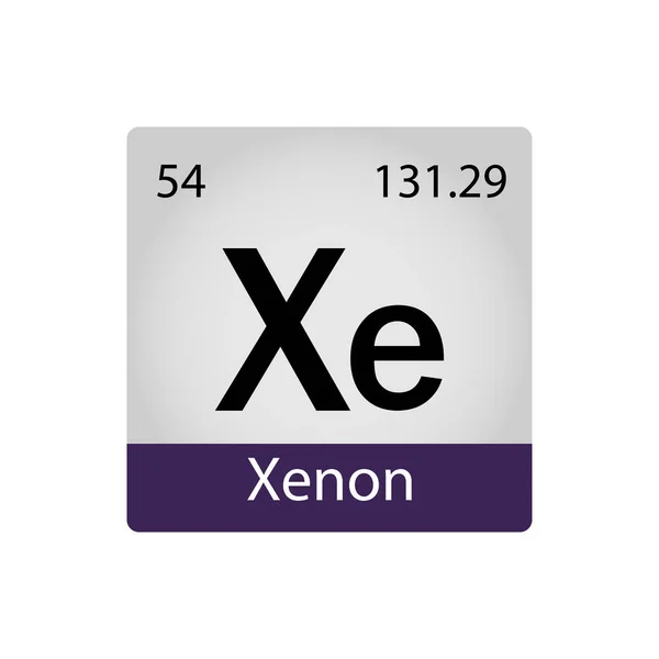 Elemento Químico Tabela Periódica Elemento Xenônio Conceito Cádmio Ilustração Vetorial —  Vetores de Stock