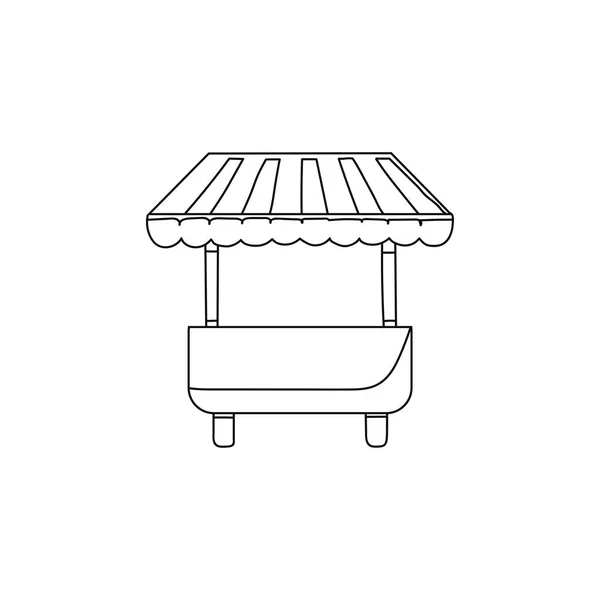 Une Ligne Continue Dessine Une Icône Décrochage Locale Illustration Simple — Image vectorielle