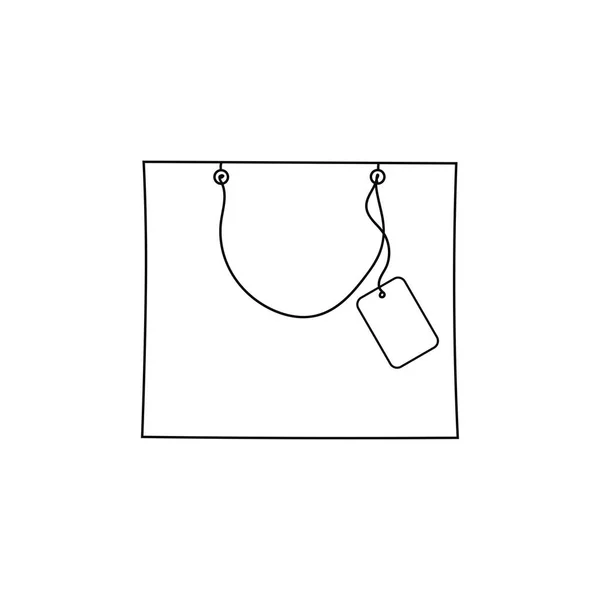 Eine Durchgehende Linie Zeichnet Die Silhouette Einer Tasche Vektor Illustration — Stockvektor