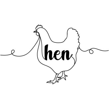 Sürekli bir sıra tavuk çiziyor. Asgari düzeyde. Kartlar, parti davetiyeleri, posterler, çıkartmalar, giysiler için mükemmel. Hayvan konsepti.