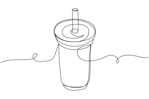 Kontinuierlich Eine Reihe Von Imbissen Trinken Cocktail Kaffee Oder Tee — Stockvektor