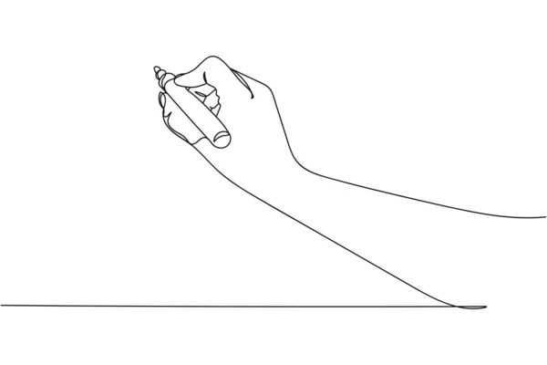 Folyamatos Egy Sor Kézi Marker Sziluettben Fehér Alapon Lineáris Stilizált — Stock Vector