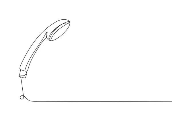 Eine Durchgehende Linie Von Brausekopf Silhouette Auf Weißem Hintergrund Lineare — Stockvektor