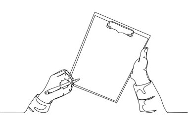 Devamlı tek satırlık bir pano beyaz arka planda siluet halinde iş konseptini kapatıyor. Doğrusal biçimlendirilmiş. Minimalist.