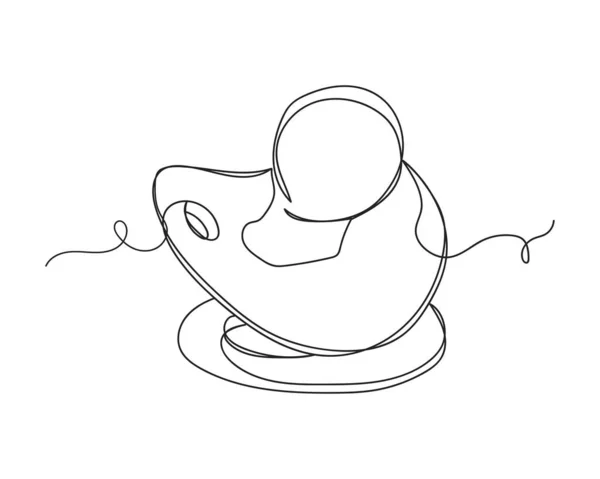 Непрерывный Рисунок Одной Линии Соски Младенца Силуэте Белом Фоне Линейный — стоковый вектор