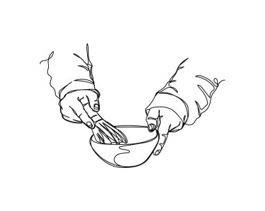 Beyaz arka planda Japon latte ikonunu silüetle çizmeye devam et. Doğrusal biçimlendirilmiş.