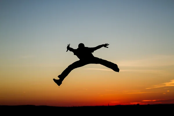 People Silhouette Sunset — Stock Photo, Image