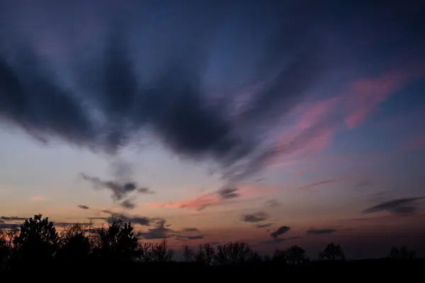 Tramonto Nuvole Paesaggio — Foto Stock