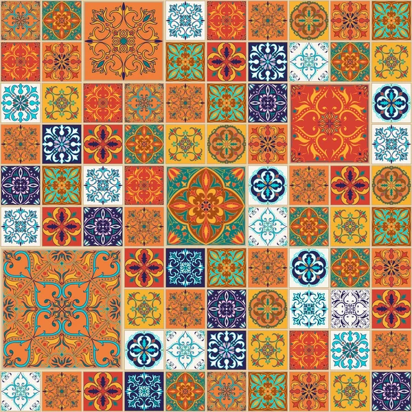 Vektör sorunsuz doku. Güzel patchwork desen tasarım ve moda dekoratif elemanları ile için