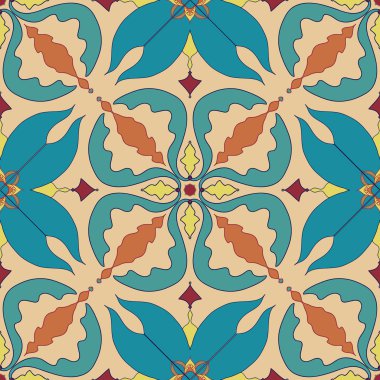 Vektör sorunsuz doku. Güzel renkli desen tasarım ve moda dekoratif elemanları ile için