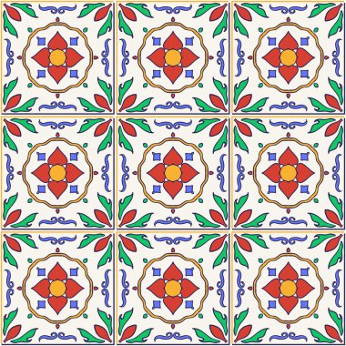 Vektör sorunsuz doku. Güzel renkli desen tasarım ve moda dekoratif elemanları ile için