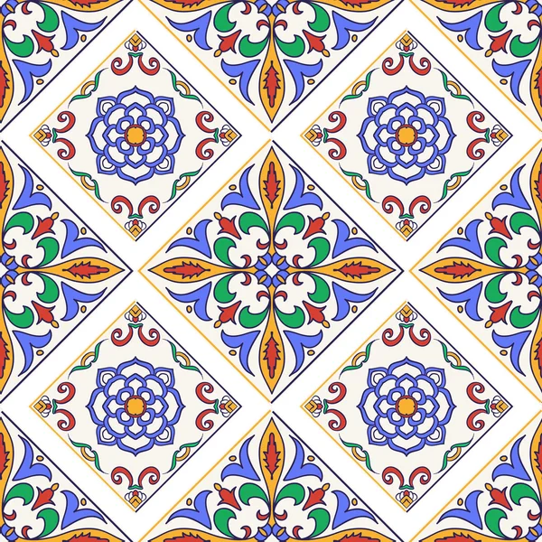 Векторная бесшовная текстура. Красивый цветной узор для дизайна и моды с декоративными элементами — стоковый вектор