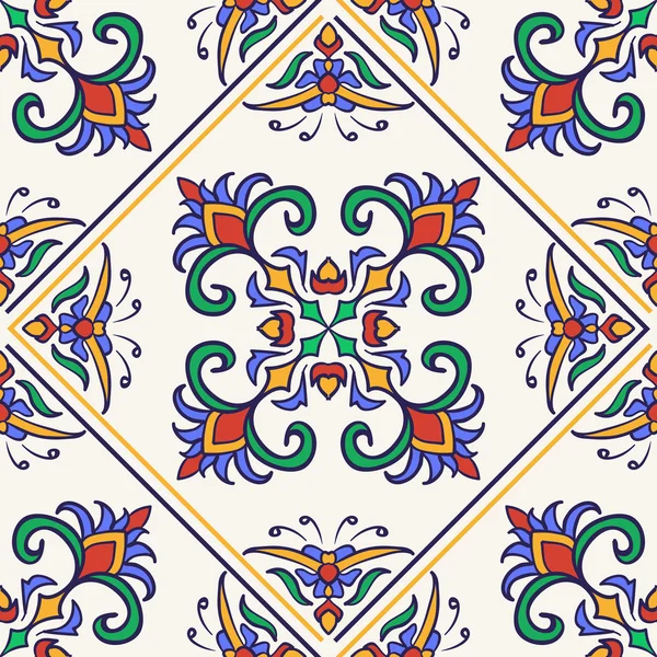 Векторная бесшовная текстура. Красивый цветной узор для дизайна и моды с декоративными элементами — стоковый вектор
