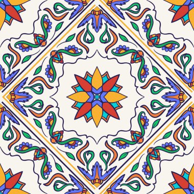 Vektör sorunsuz doku. Güzel renkli desen tasarım ve moda dekoratif elemanları ile için