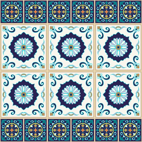 Vektör sorunsuz doku. Güzel renkli desen tasarım ve moda dekoratif öğeler ve sınırları ile için