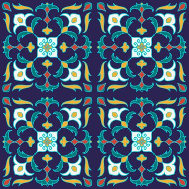 Vektör sorunsuz doku. Güzel renkli desen tasarım ve moda dekoratif elemanları ile için