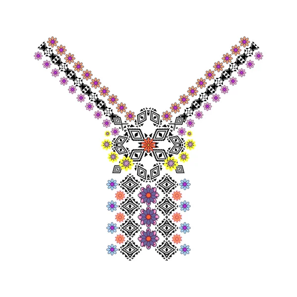 Geometric, tribal jewelry collar clothes. Neck line designs — Stock Geometric, tribal jewelry collar clothes. Neck line designs — Stock