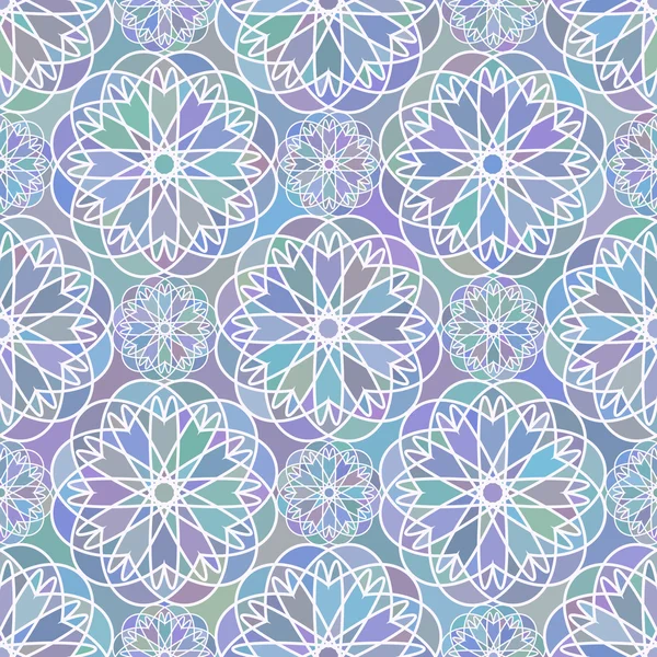 Mosaico floral sin aspecto patrón — Vector de stock