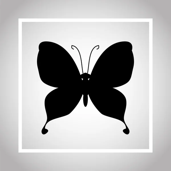 Butterflies silhouette — Stock Vector