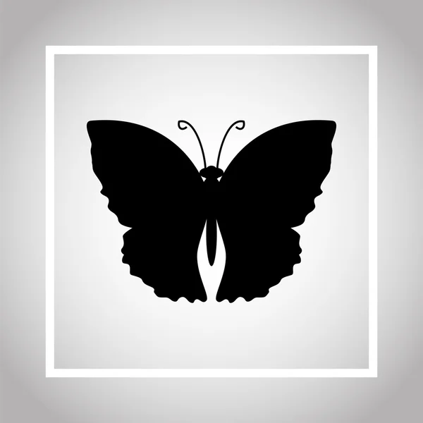 Butterflies silhouette — Stock Vector