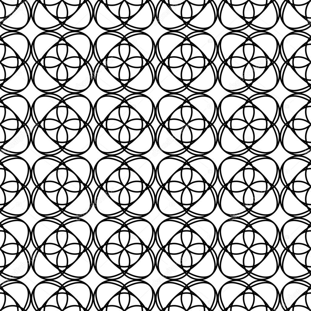 Monochrome geometric seemless pattern