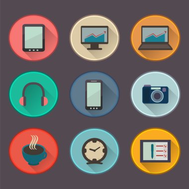 serbest ve iş için vektör simgeler