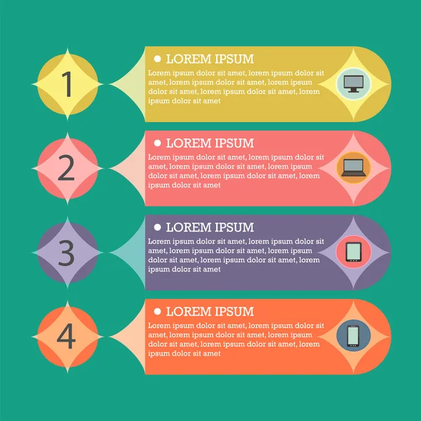 Modèle infographique plat — Image vectorielle