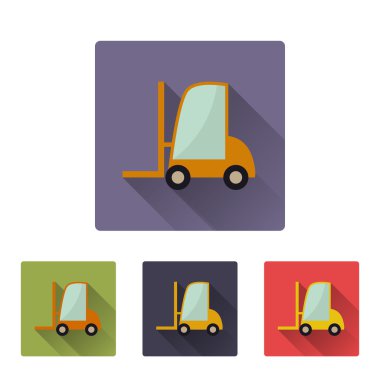 Düz yükleyici Icon set